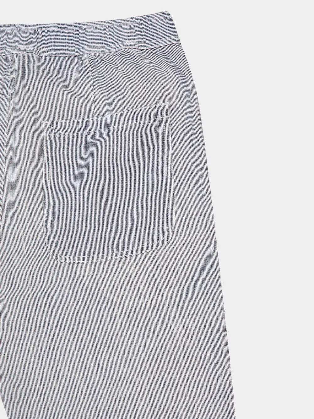 Grey Linen Casual Trousers