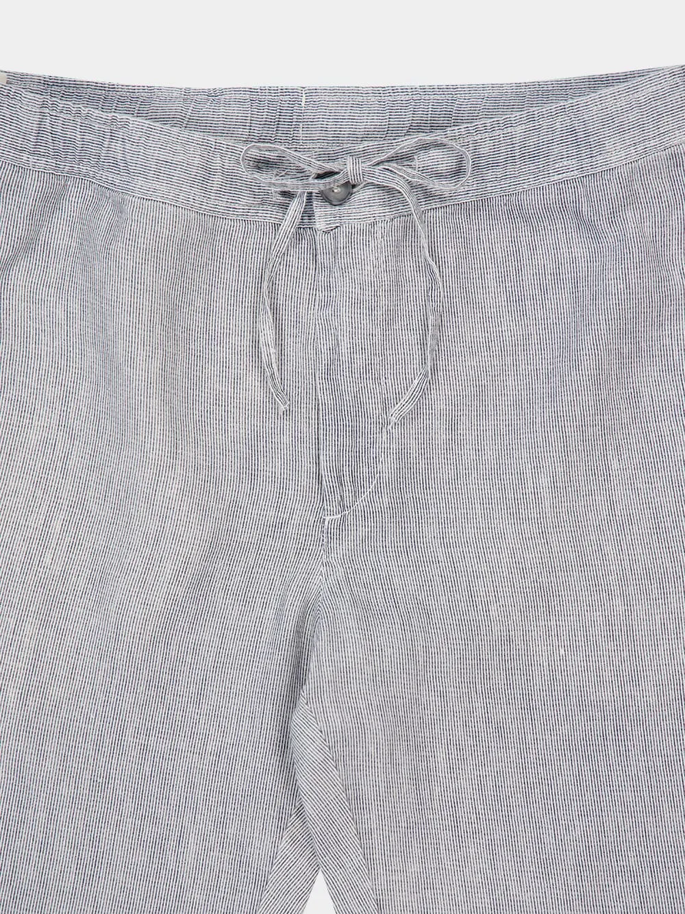Grey Linen Casual Trousers