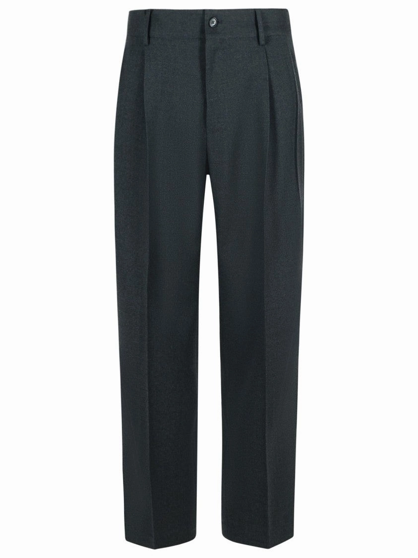 Grey Virgin Wool Trousers