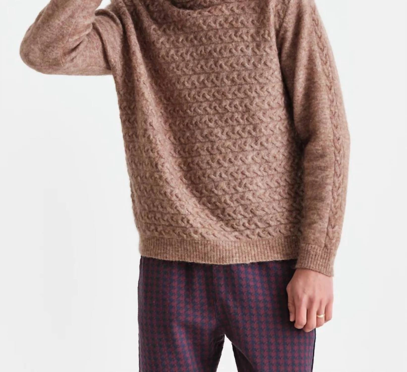 Grove Crew Pullover York Knit In Natural knit sweaters cheap