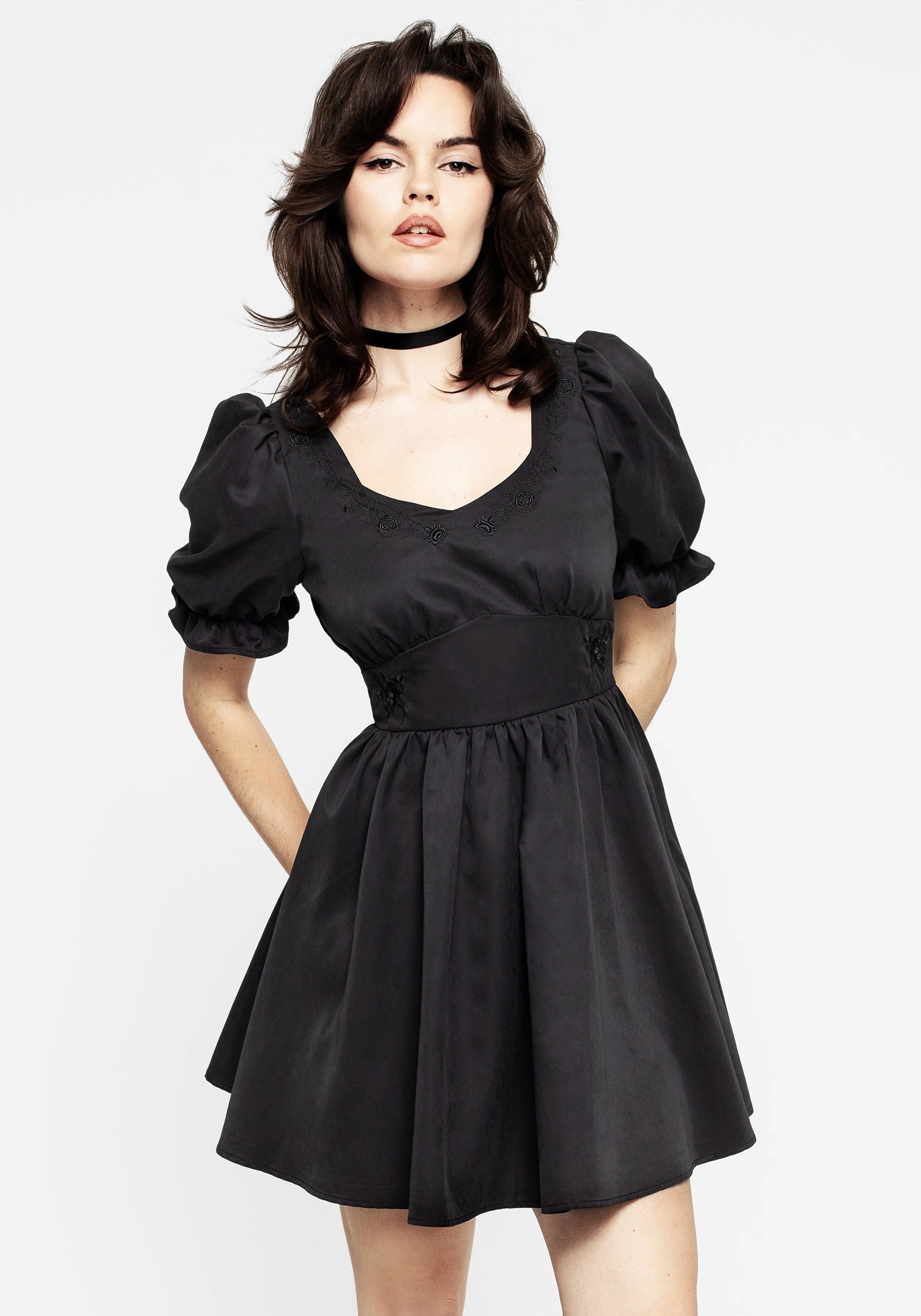 Gwendoline Embroidered Mini Dress Dresses Womens - beach dresses cheap