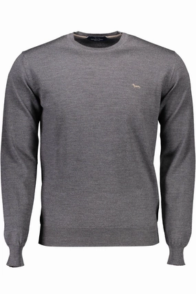 Harmont & Blaine Elegant  Wool Sweater with Classic Men's Logo knit sweaters cheap