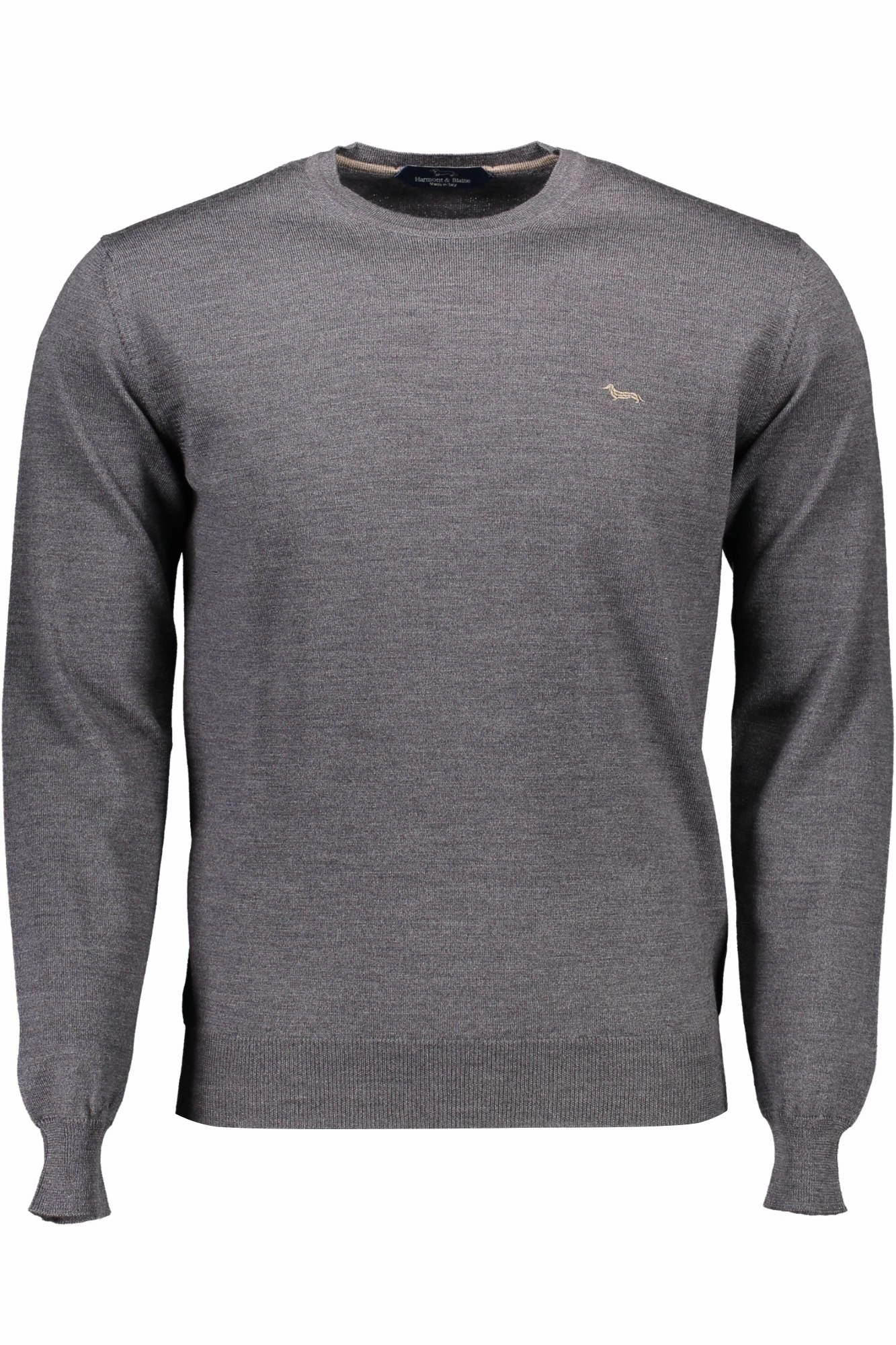 Harmont & Blaine Elegant  Wool Sweater with Classic Men's Logo knit sweaters cheap