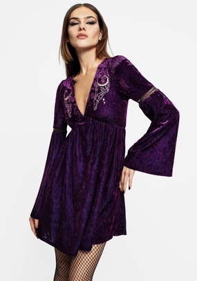 Heartache Crushed Velour Lace Mini Dress Dresses Womens - beach dresses cheap