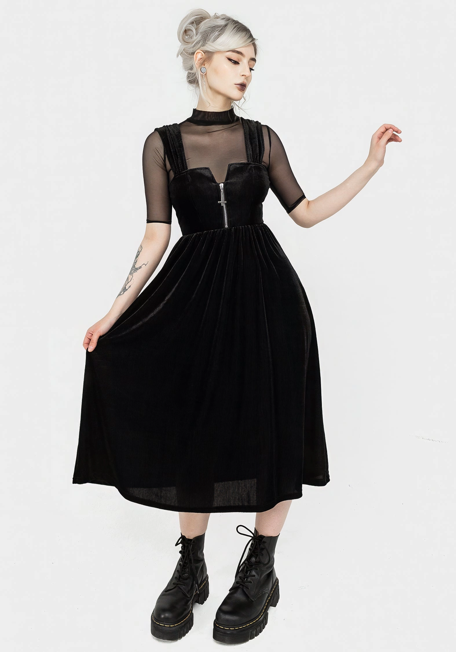 Heartless Zip Front Midi Dress Dresses Womens - beach dresses cheap
