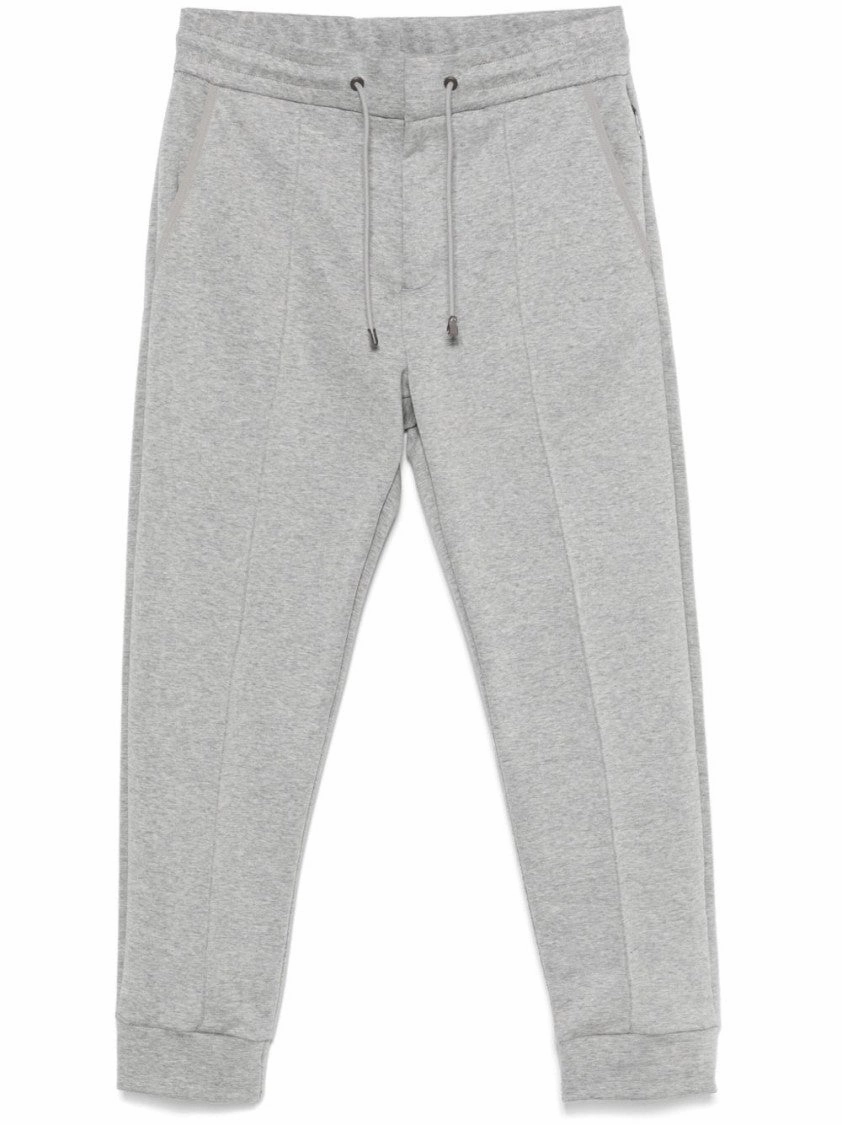 Heather Grey Trousers With Drawstring Waist