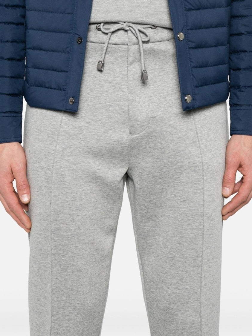 Heather Grey Trousers With Drawstring Waist