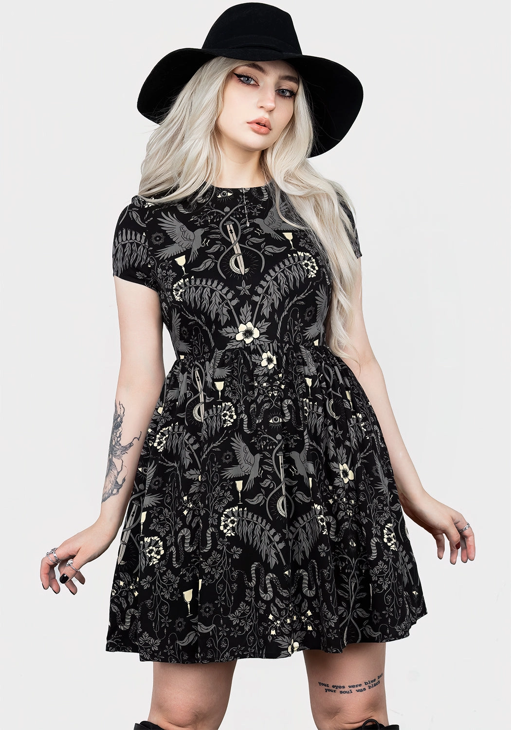 Hecate's Garden Skater Mini Dress Dresses Womens - wedding guest outfits