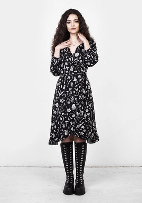 HEDGEWITCH RUFFLE WRAP ABOVE KNEE DRESS Dresses Womens - beach dresses cheap