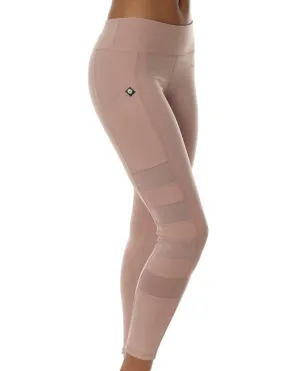 High Waisted Mesh Sides Legging With Pocket In Pink Activewear Womens - fitness leggings online
