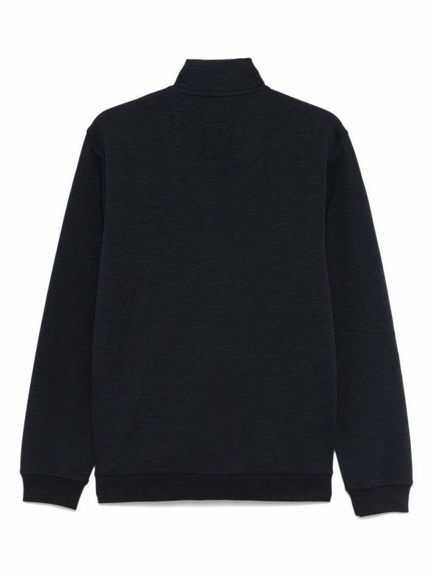 High Neck Quilted Panel Sweater