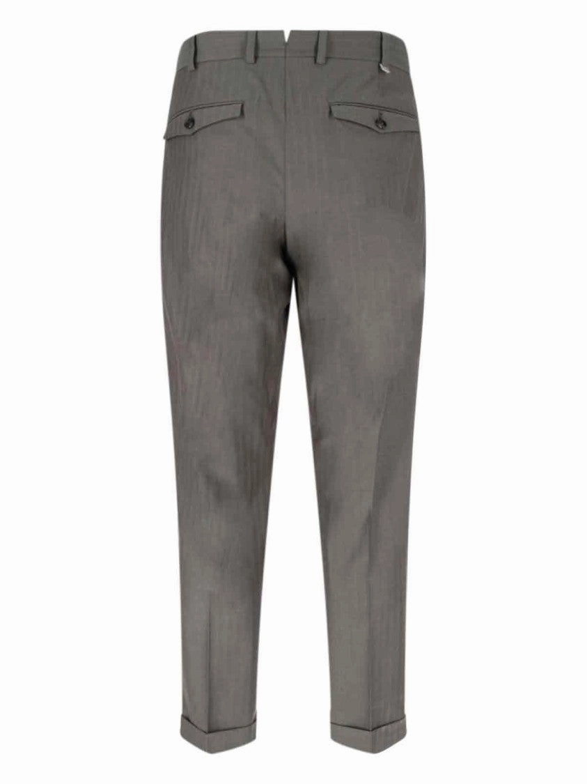 High-Waisted Chino Pants With Tailored Detailing
