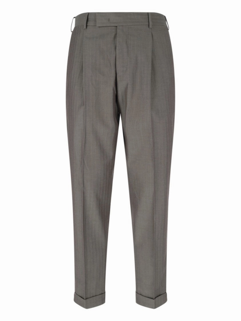 High-Waisted Chino Pants With Tailored Detailing