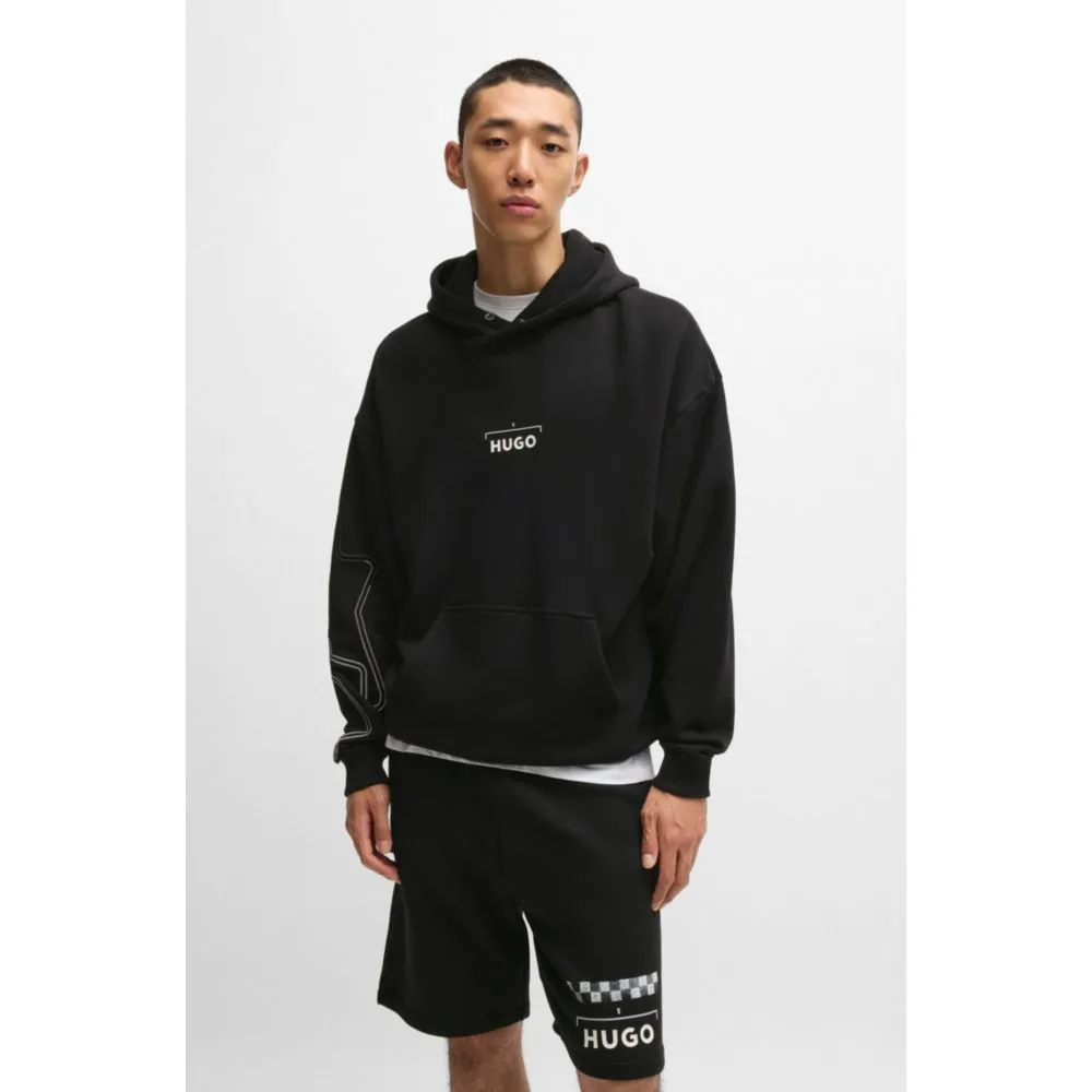 Hoodie with racing print