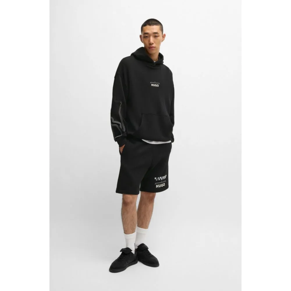 Hoodie with racing print