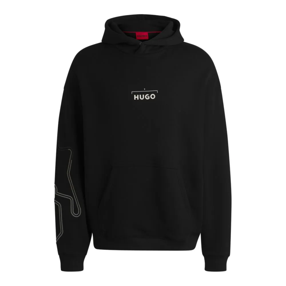 Hoodie with racing print