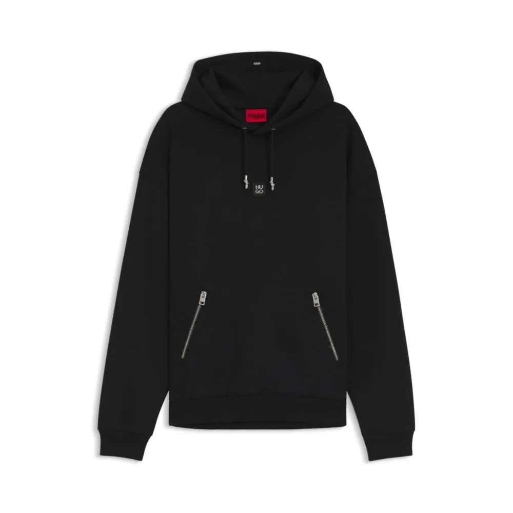 Hoodie with stacked logo