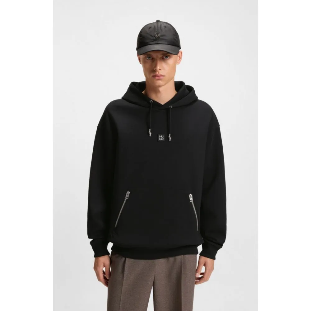 Hoodie with stacked logo