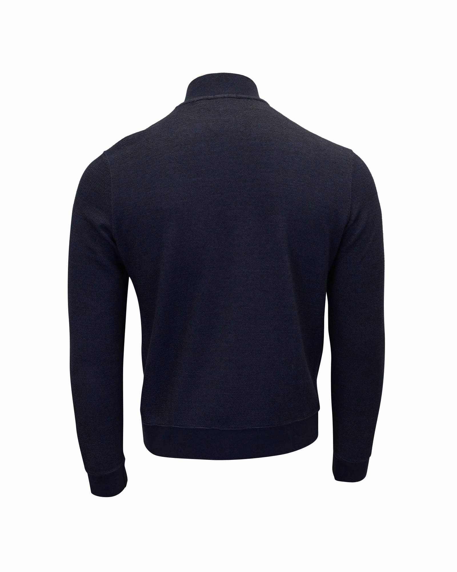 Hugo Boss Slim Fit Zip Cardigan in Navy Blue Cotton
