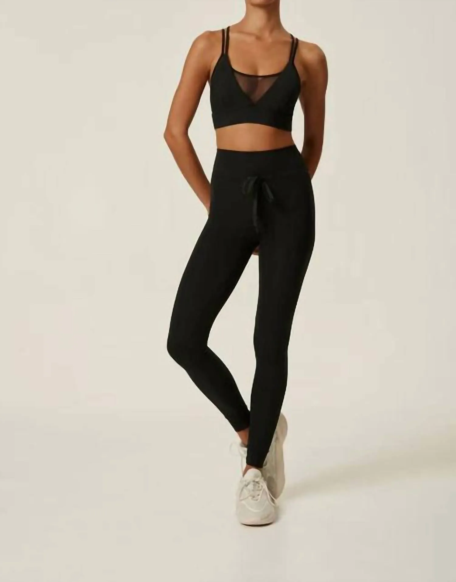 Hypnotic Layered Mesh Bra In Black