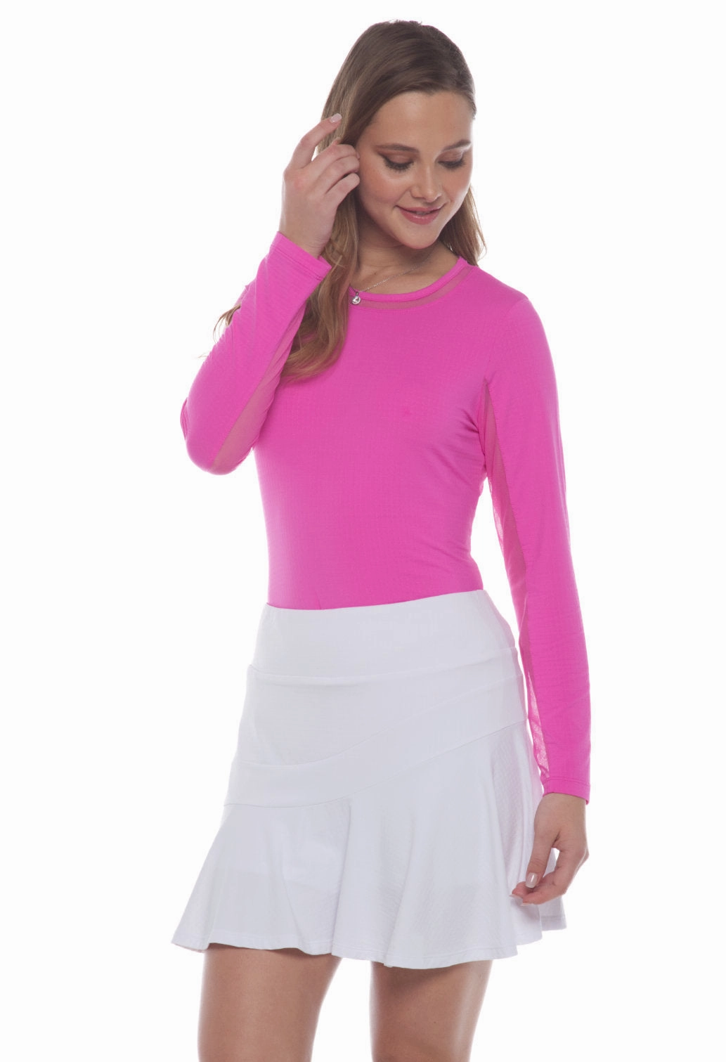 IBKUL Solid Flounce Skort - White summer dresses best deals