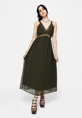 Idalia Lace Insert Cami Midi Dress Dresses Womens - beach dresses cheap