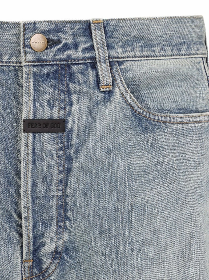 Indigo Blue Five-Pocket Relaxed Jeans