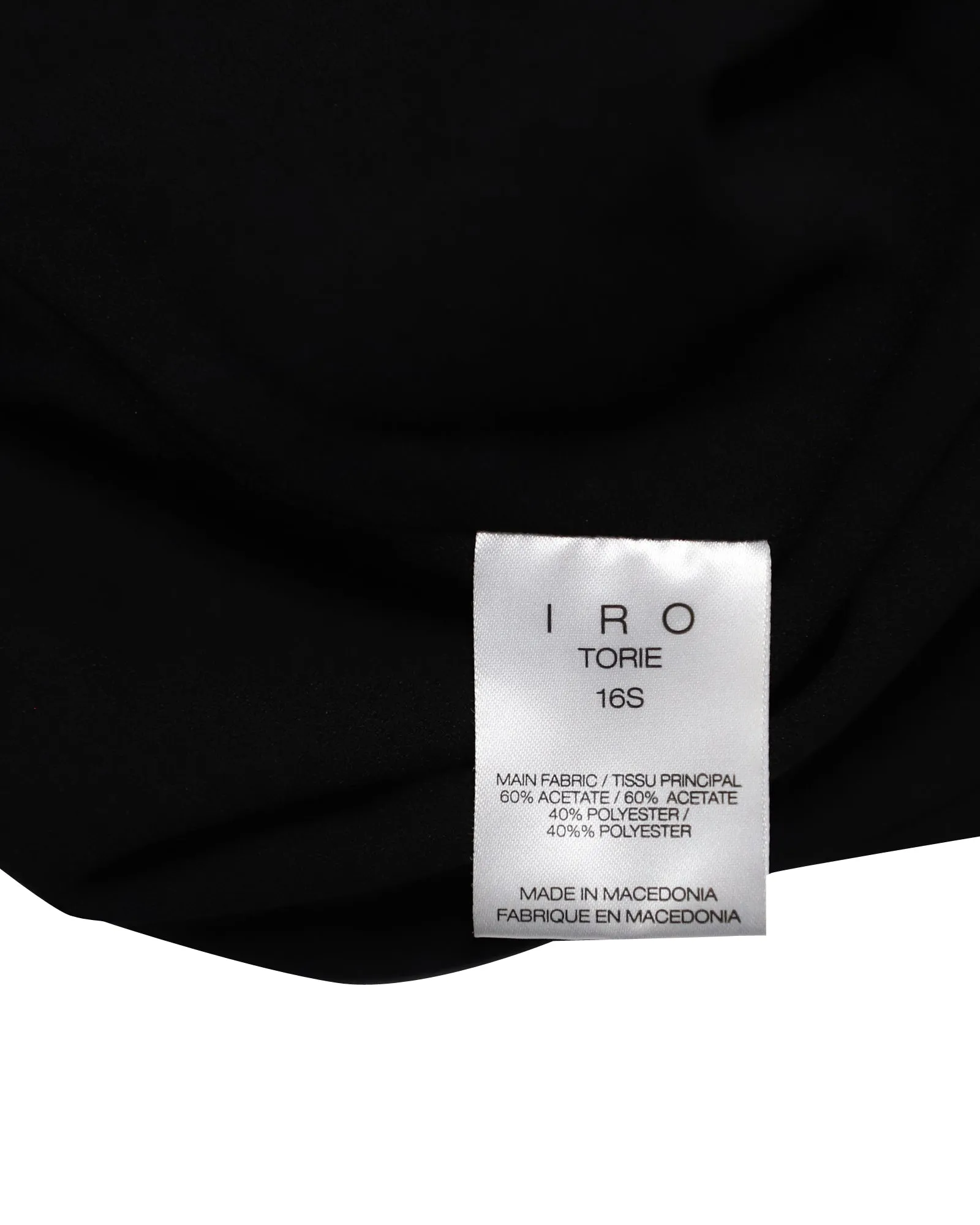 Iro Torie Gathered Pencil Skirt in Black Acetate