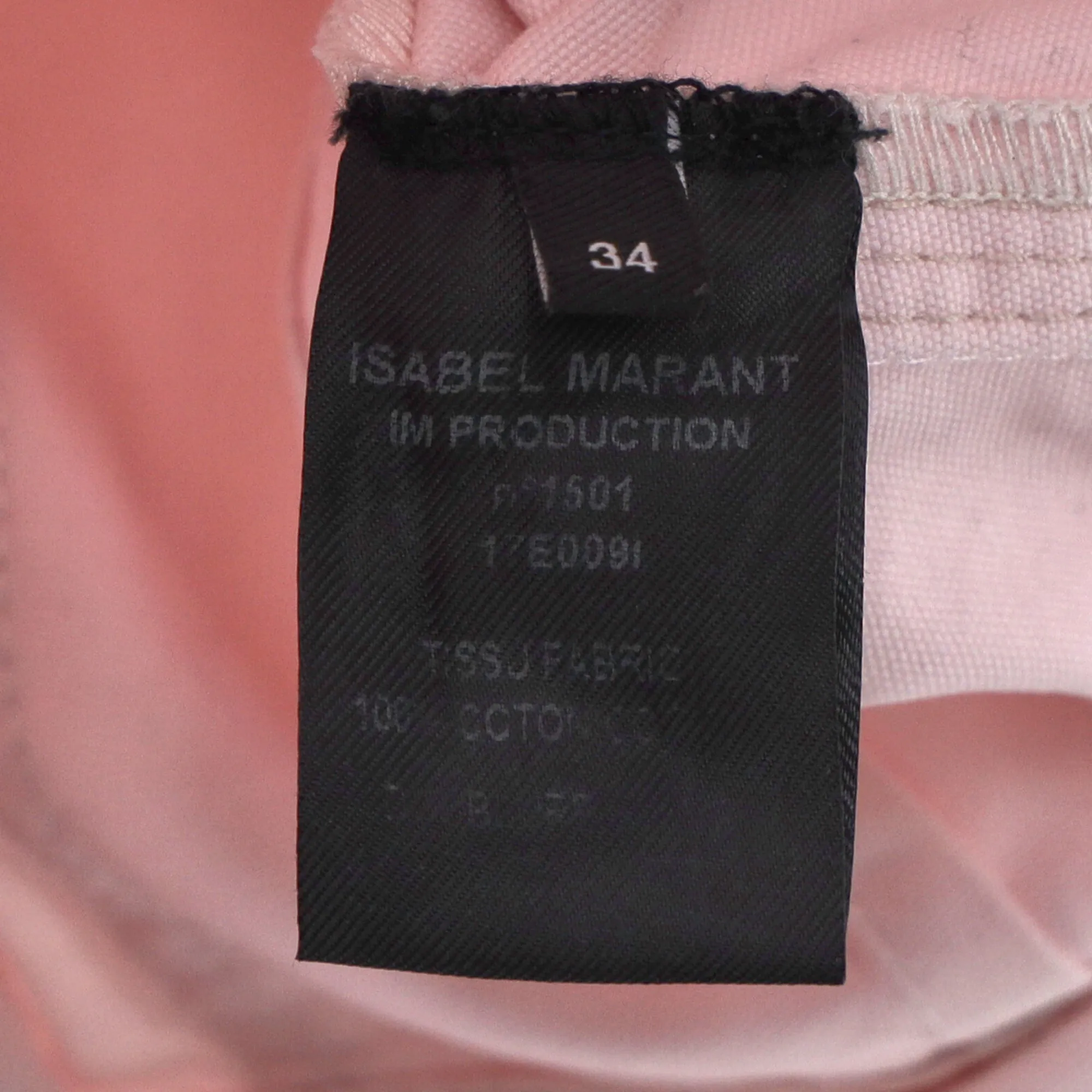 Isabel Marant Zip Front Mini Skirt in Pink Cotton