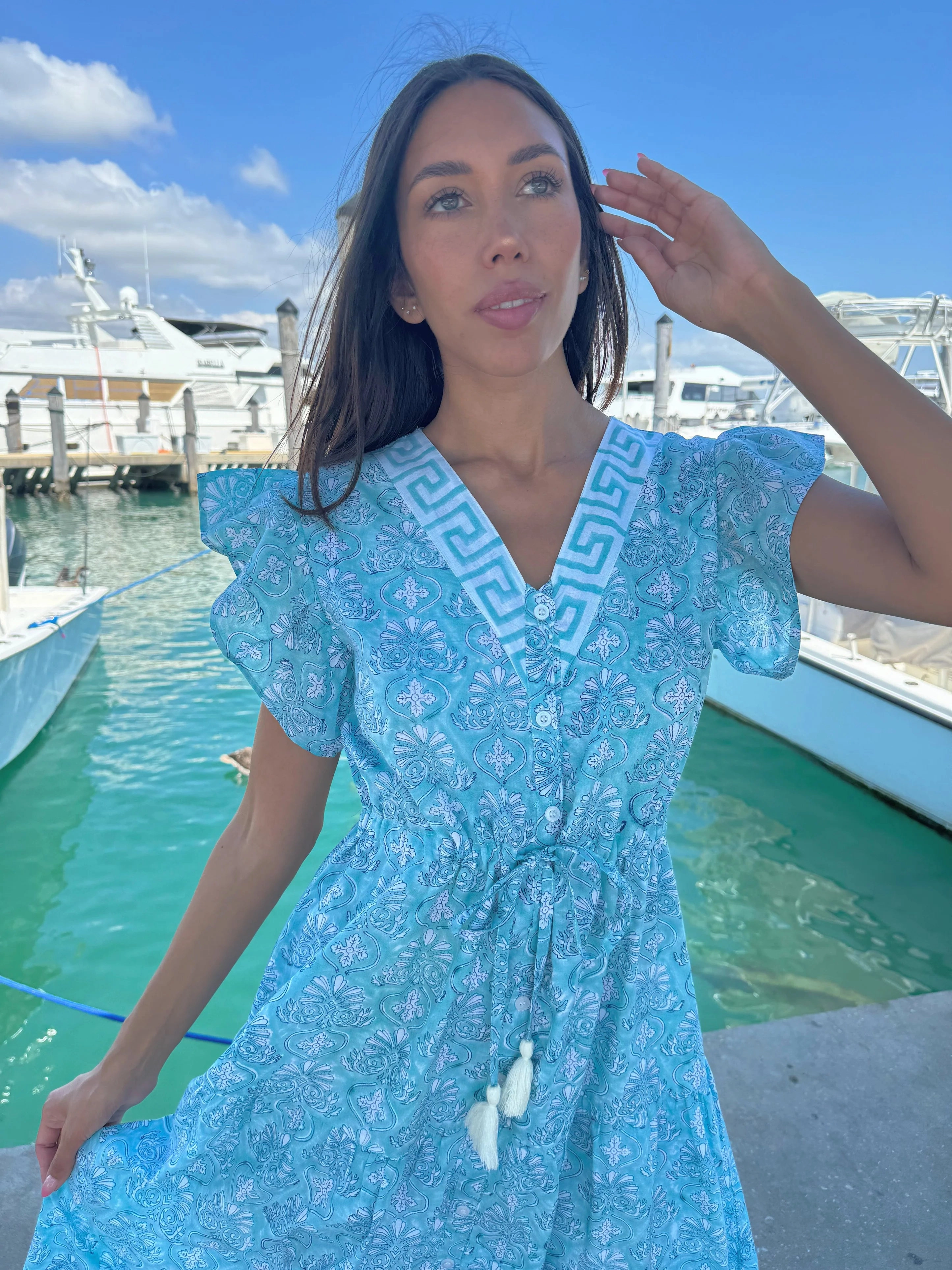 Islapayal Amalfi Maxi Dress - Hellenic Tiffany