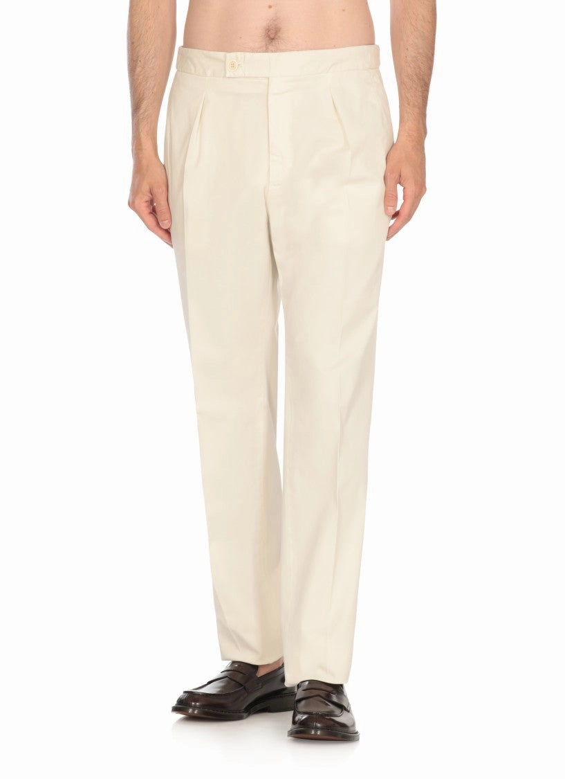 Ivory Cotton Pants