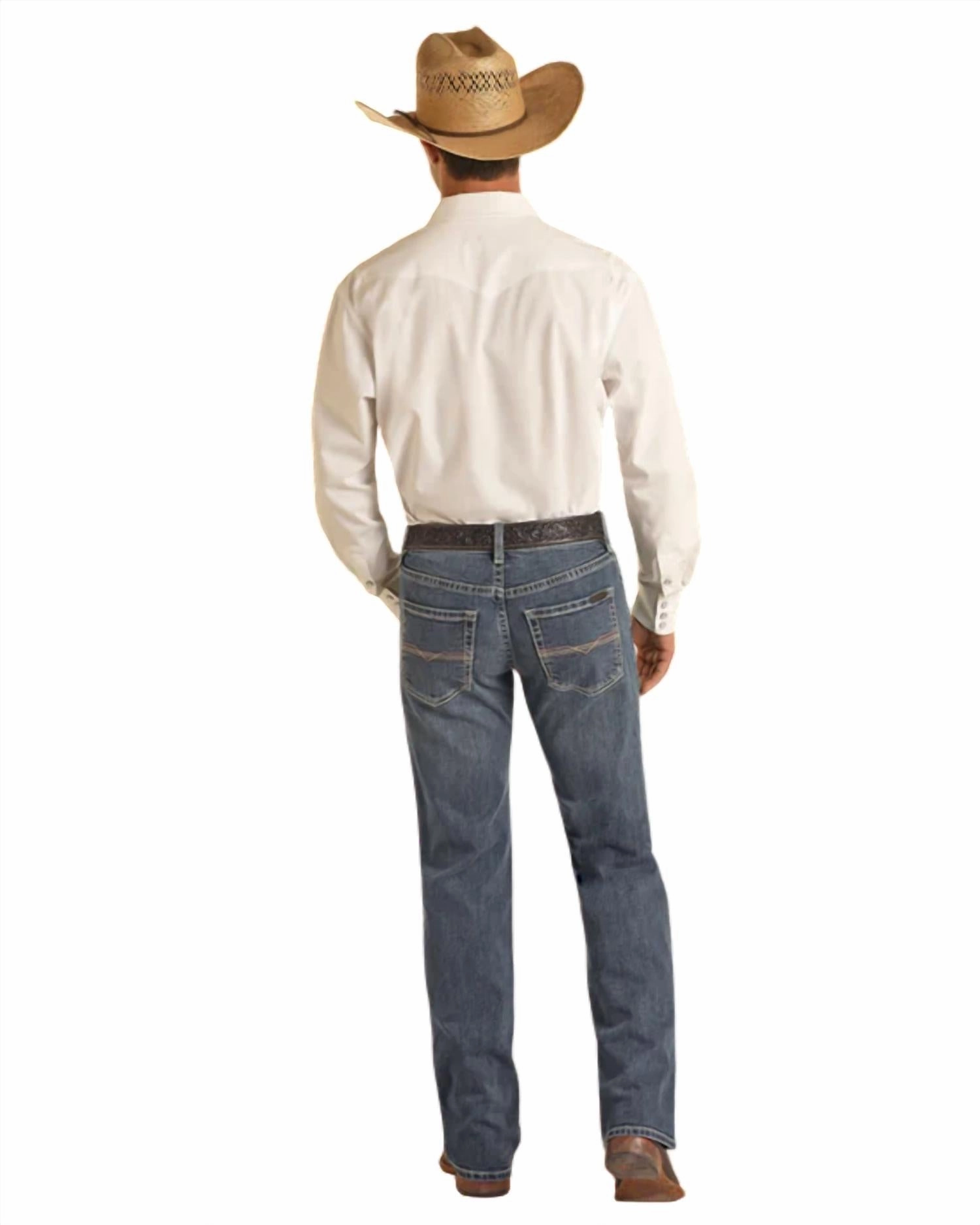 Ivory Stitch Revolver Jean In Medium Vintage