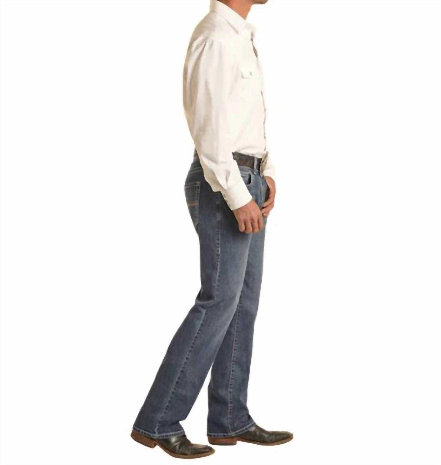 Ivory Stitch Revolver Jean In Medium Vintage