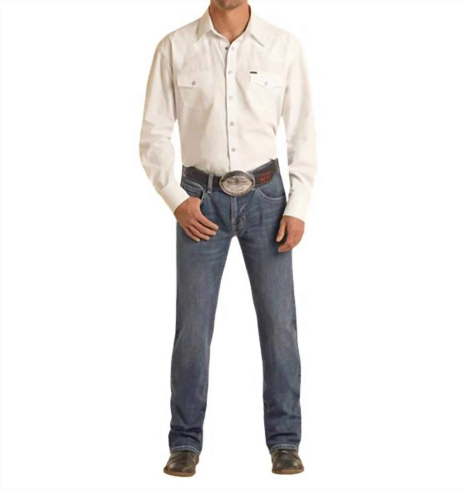 Ivory Stitch Revolver Jean In Medium Vintage