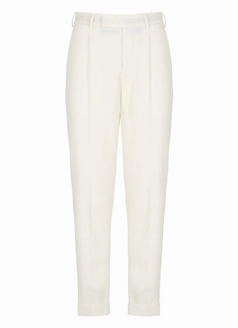 Ivory Virgin Wool Pants