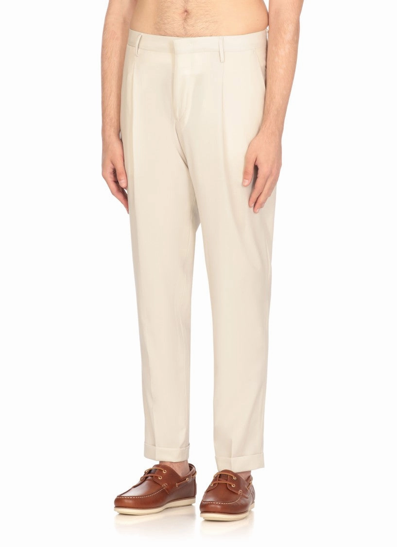 Ivory Virgin Wool Pants