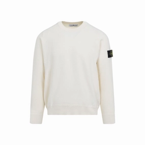 Ivory White Cotton Crew Neck designer sweaters outlet