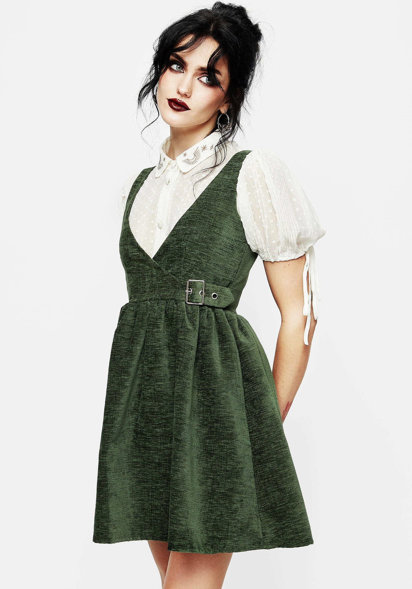 Ivy Buckle Wrap Suspender Mini Dress Dresses Womens - beach dresses cheap