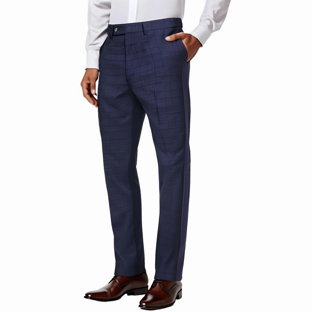 Jace Mens Glen Plaid Wool Dress Pants