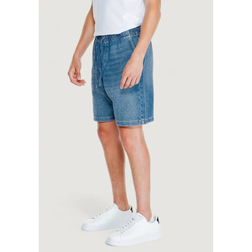 Jack Jones blue Cotton Men's Short