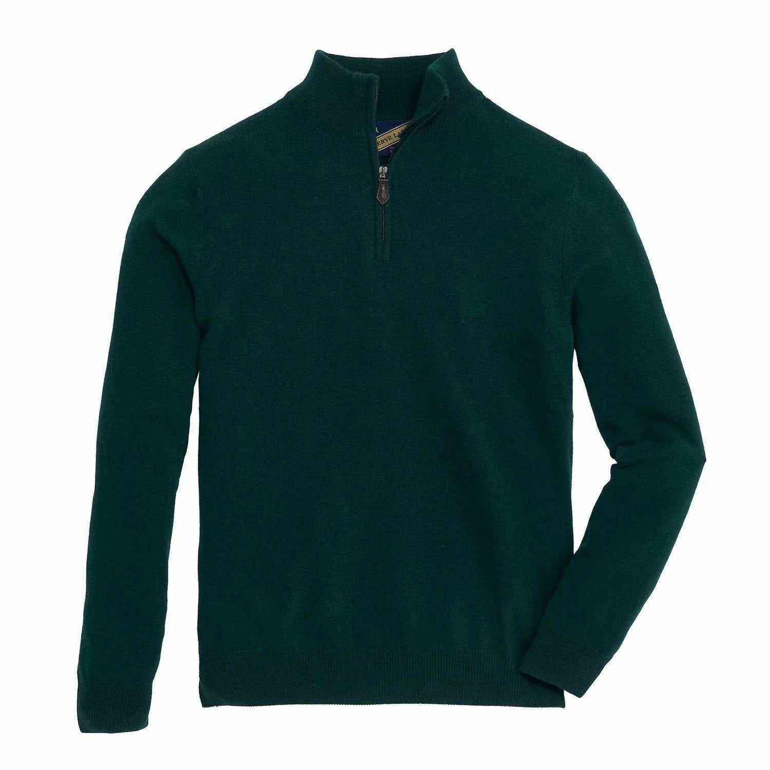 James Cashmere 1/4 Zip Sweater In Botanical Garden turtleneck sweaters sale