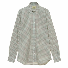 James Purdey McKenzie Check Shirt Sage Green mens tank tops best deals