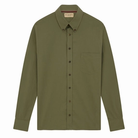 James Purdey Seersucker Button Down Collar Shirt Green mens tank tops best deals