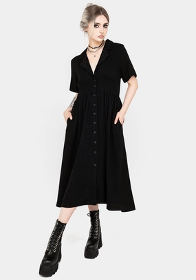 Jasmine Embroidered Midi Shirt Dress Dresses Womens - wedding guest outfits