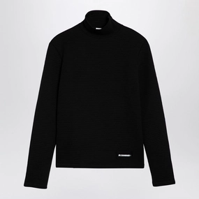 Jil Sander Men's Turtleneck Sweater With Logo Patch cashmere sweaters sale