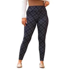 Jillian Plaid Leggings In Grey Activewear Womens - yoga pants clearance
