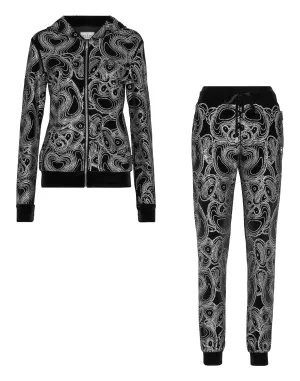 Jogging Tracksuit: Hoodie/Trousers with crystals Teddy Bear Activewear Womens - sports bras best price