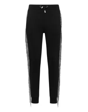 Jogging Trousers Silver Fringe Activewear Womens - sports bras best price