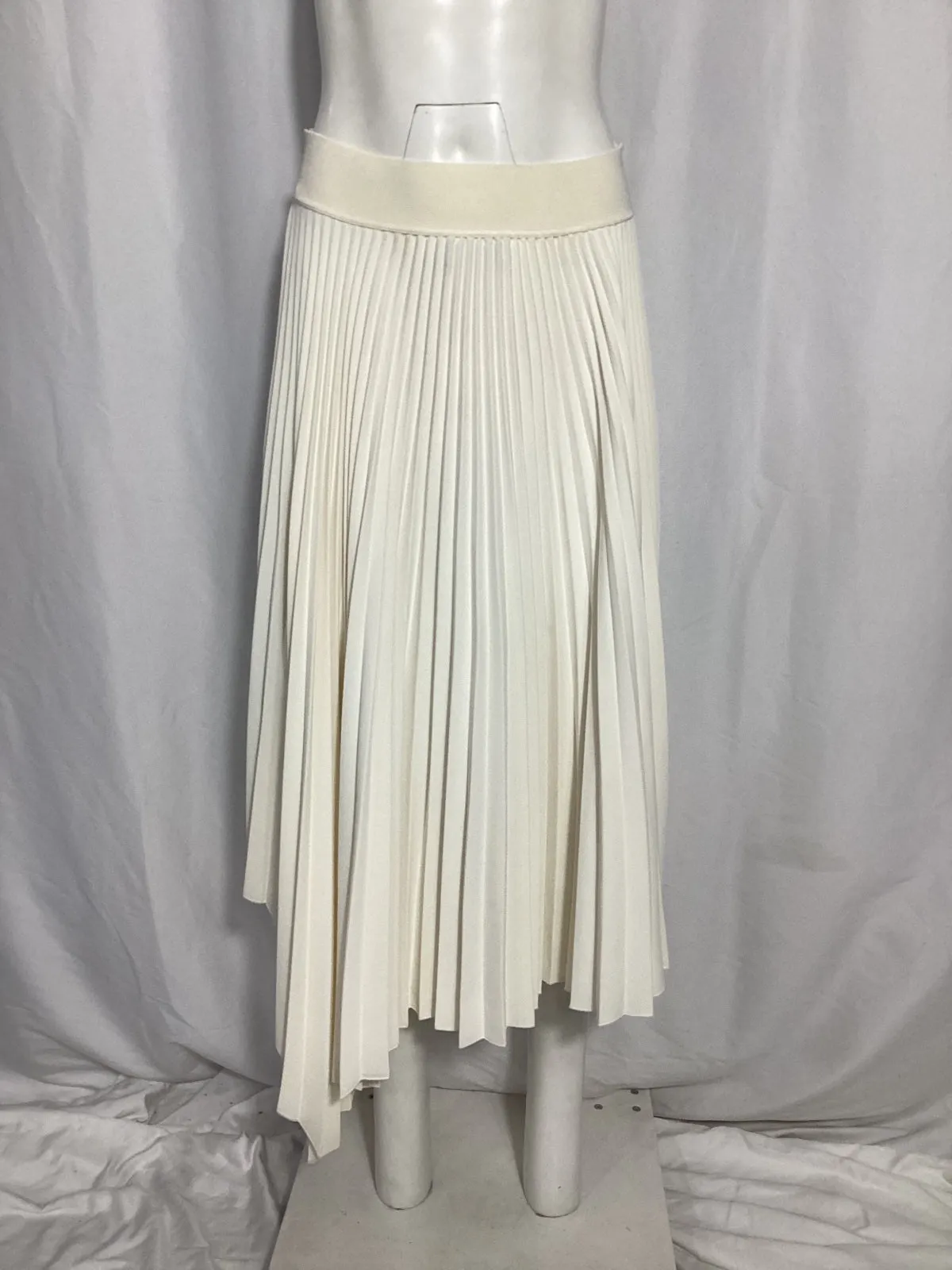 Joseph Ade Pleated Midi Skirt in White Polyester