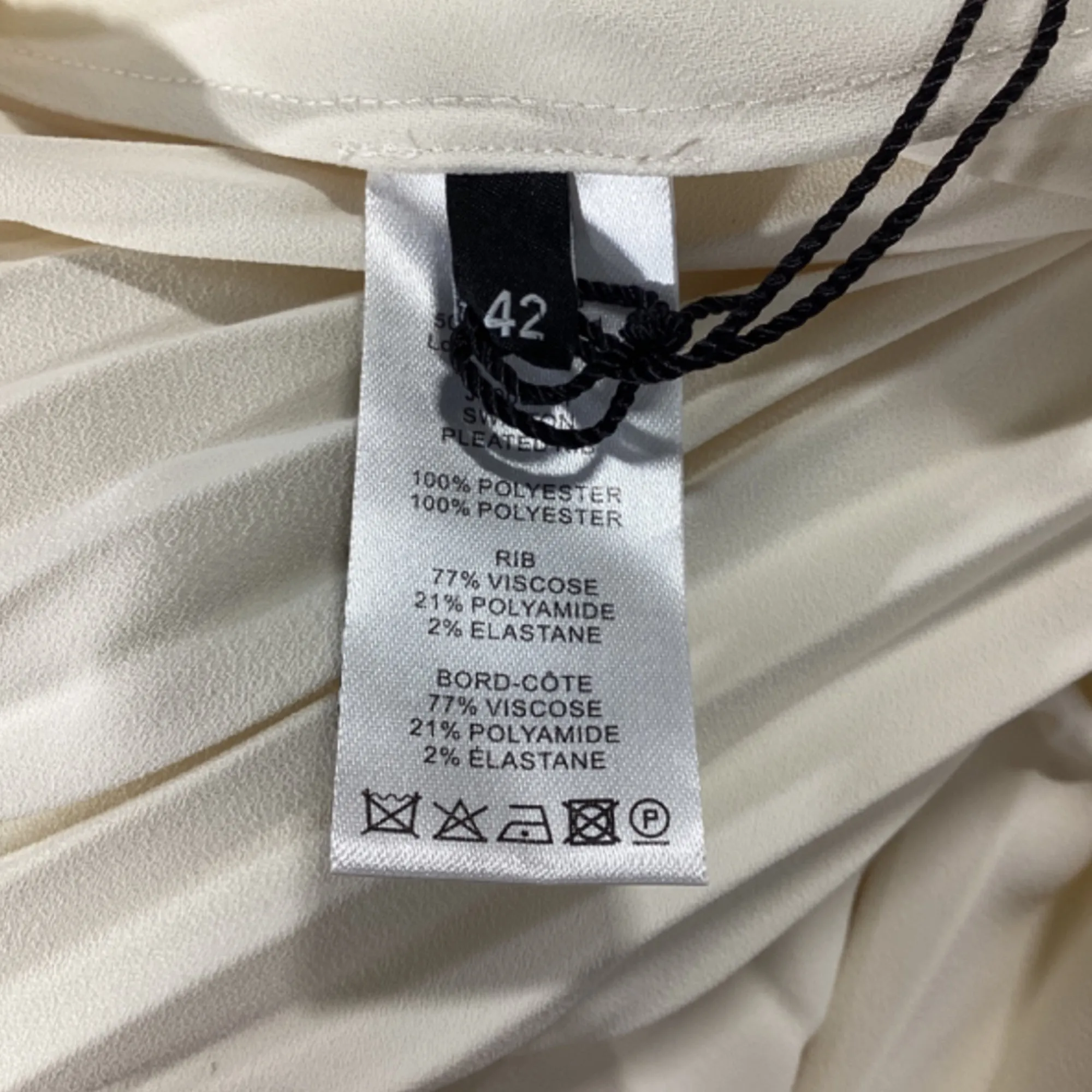 Joseph Ade Pleated Midi Skirt in White Polyester